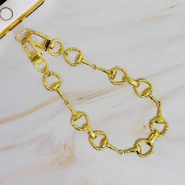 Golden Phone Wrist Lanyard