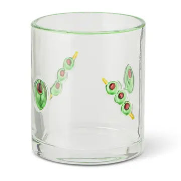 Olive 3D Glass Cup