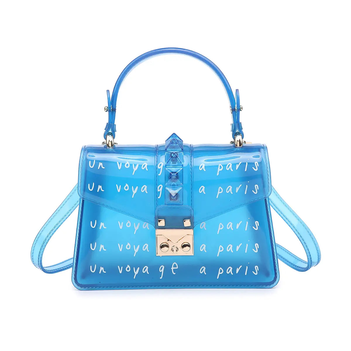 Blue Jelly Satchel Bag