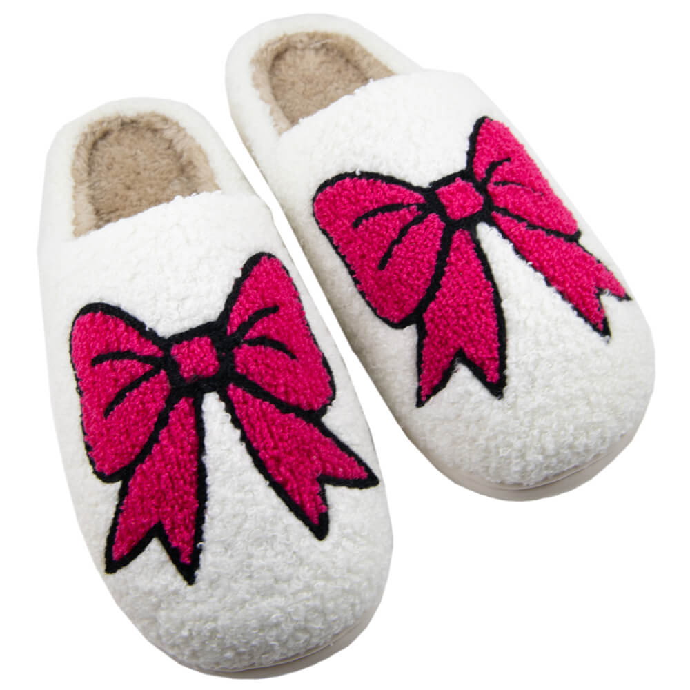 Pink Bow Slippers