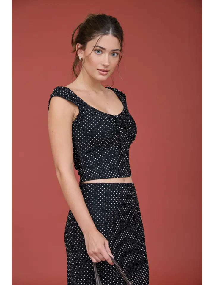Jackie Polka Dot Top