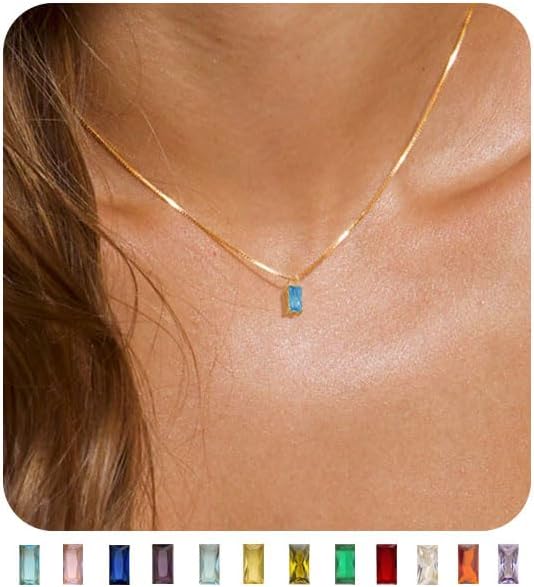 Dainty Birthstone Necklace