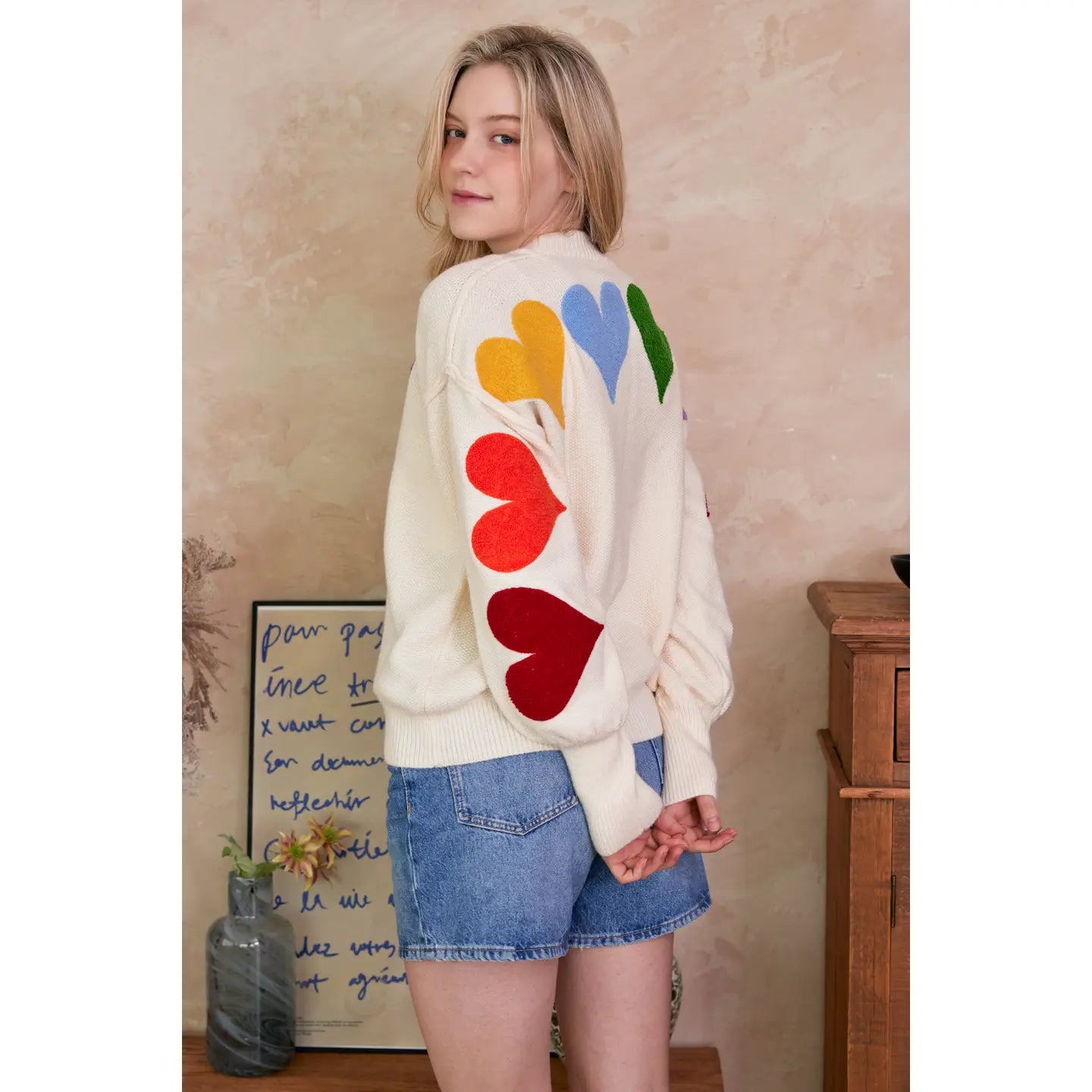 Heart Patch Sweater
