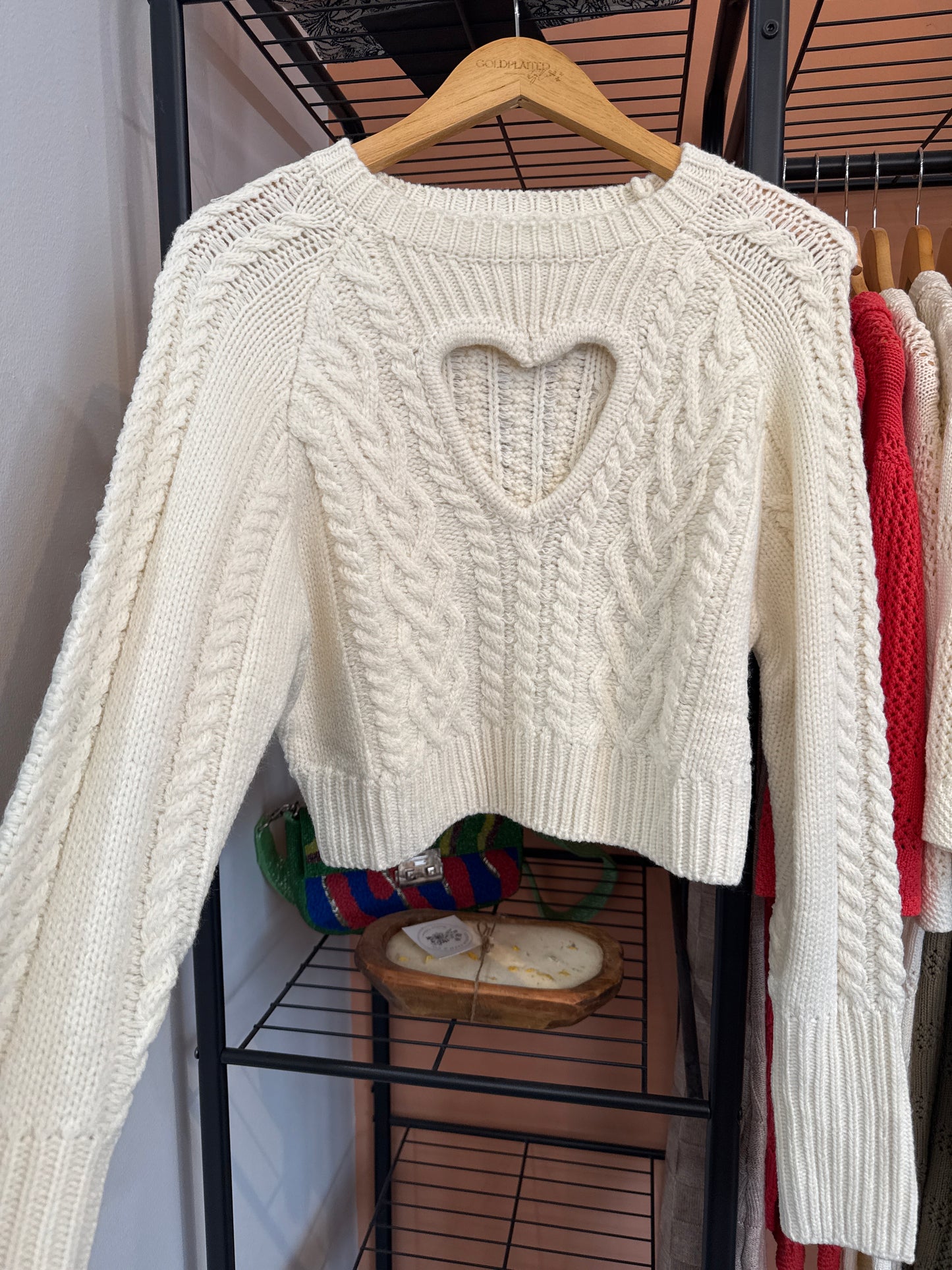 Heart Cut Out Sweater