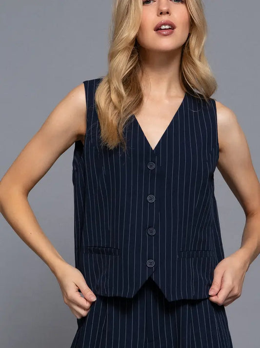 Jenna Stripe Vest