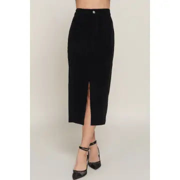 Sarah Corduroy Midi Skirt