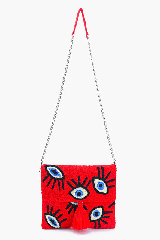 Ruby Whimsical Wonder Eye Clutch