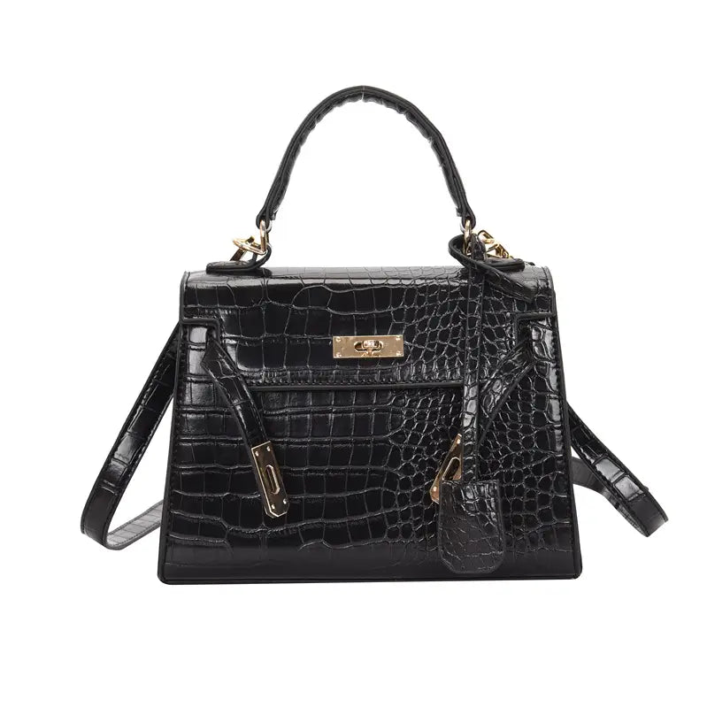 Croc Black Purse