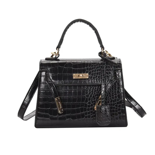Croc Black Purse