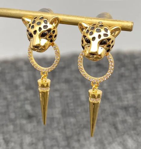 Leopard Charm Earrings