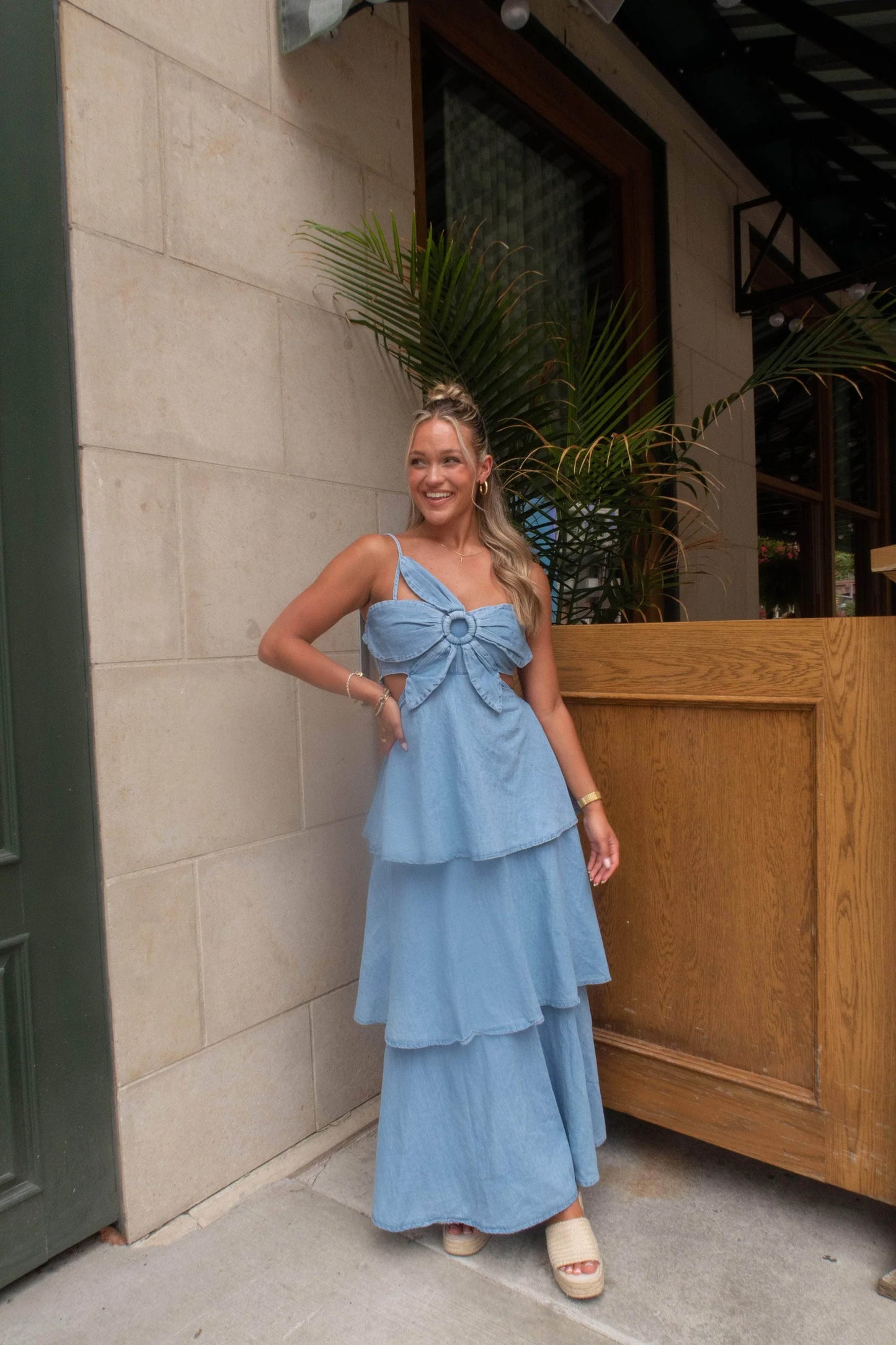 Butterfly tiered maxi