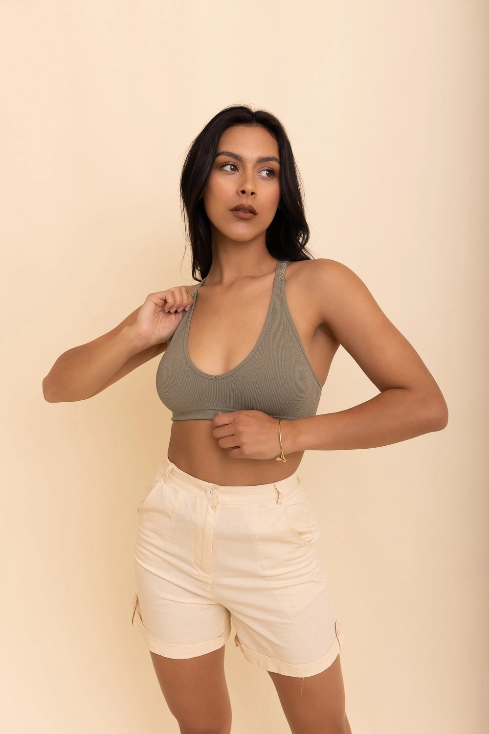 Sage Seamless Racerback Bralette