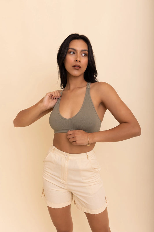 Sage Seamless Racerback Bralette