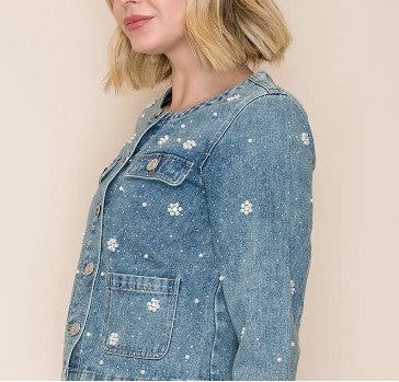 Maggie Pearl Denim Jacket
