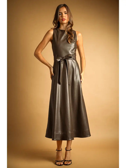 Baylie Leather Dress W/ Belt