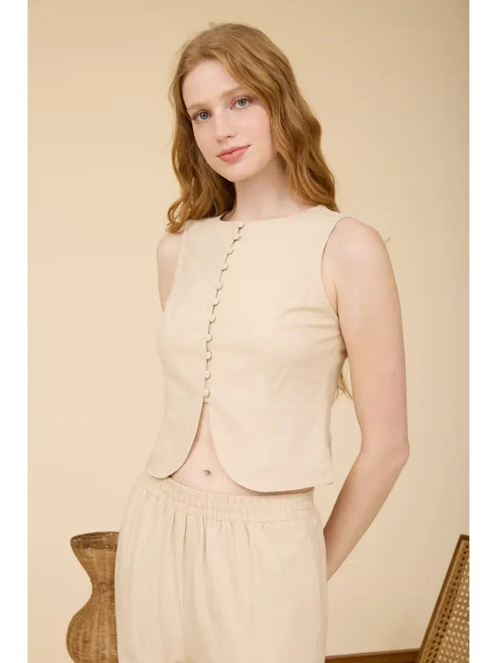 Cary Linen Top