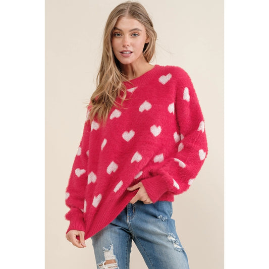 All Over Heart Sweater