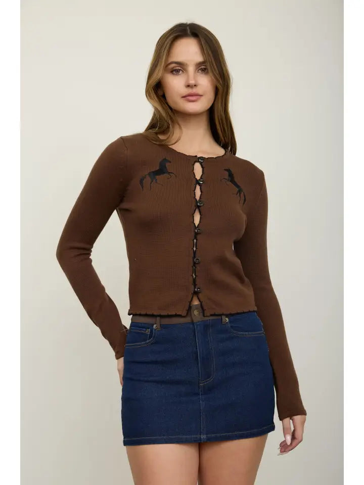 Horse Knit Cardigan