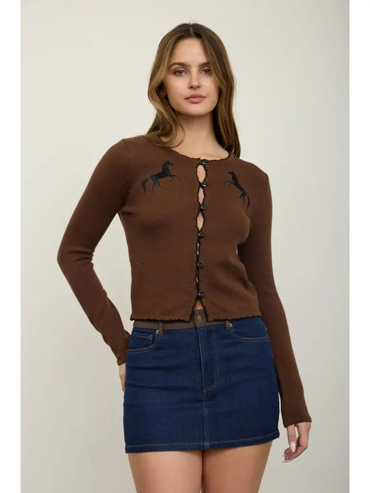Horse Knit Cardigan