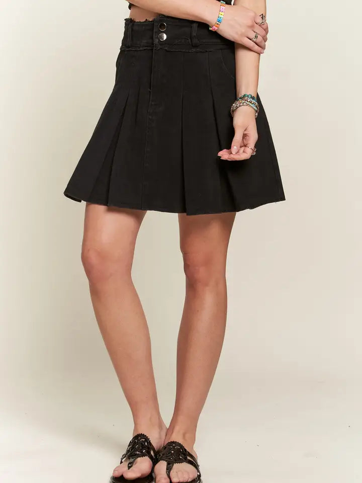 Raw Edge Mini Skirt