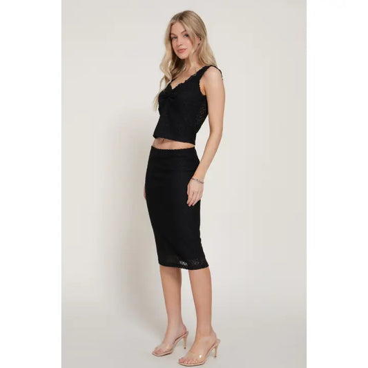 Pencil Midi Skirt