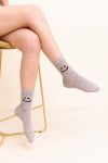 Smiley Face Crew Socks